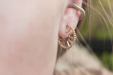 Cargar imagen en el visor de la galería, Wheels In Motion Gold Hoop Earrings
