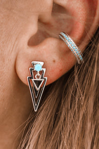 Silver Flex Ear Jackets | Earrings 3 In 1