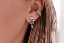Load image into Gallery viewer, Silver Flex Ear Jackets | Earrings 3 In 1
