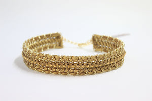 Gold On Gold Choker Necklace