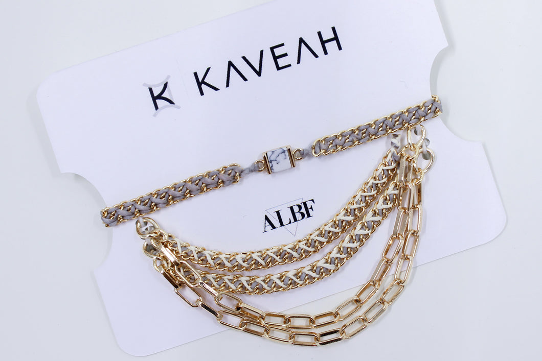 KAVEAH Set In Stone Shoe Jewelry And Bracelet Set