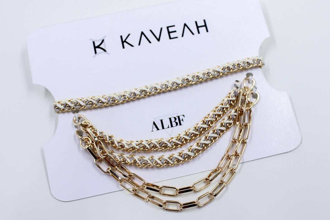 KAVEAH Grays On Grays Shoe Jewelry And Bracelet Set