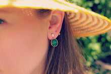 Load image into Gallery viewer, Emerald Sky Earrings
