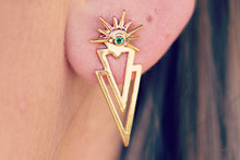 Load image into Gallery viewer, Harmony Emerald Ear Jackets | Earrings

